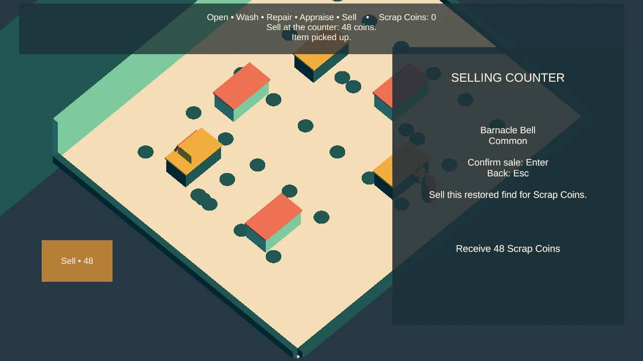 The first sale screen